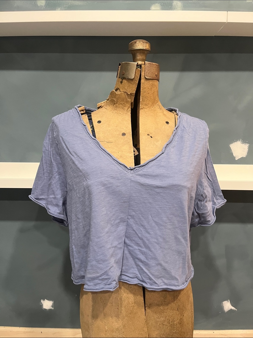 Blue Short Sleeve Aerie Top